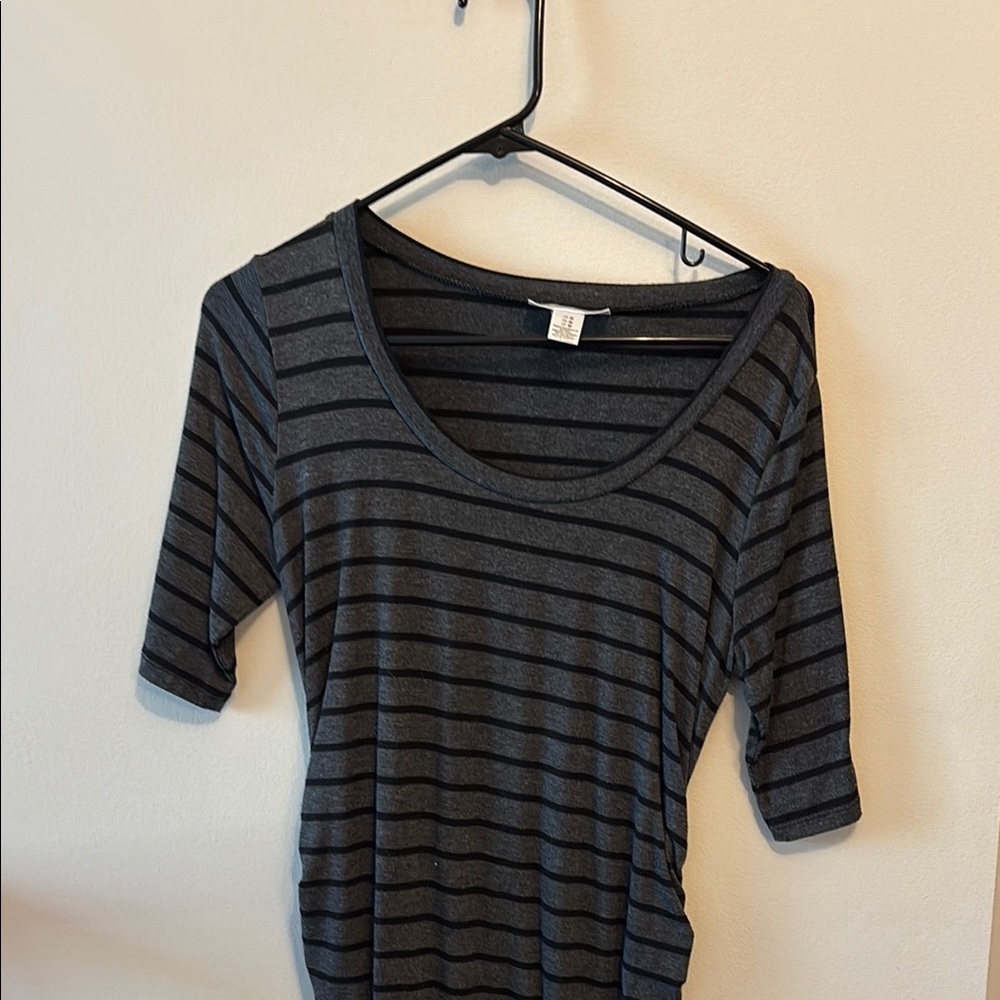 Motherhood Maternity Gray Fitted 3/4 Sleeve Dress